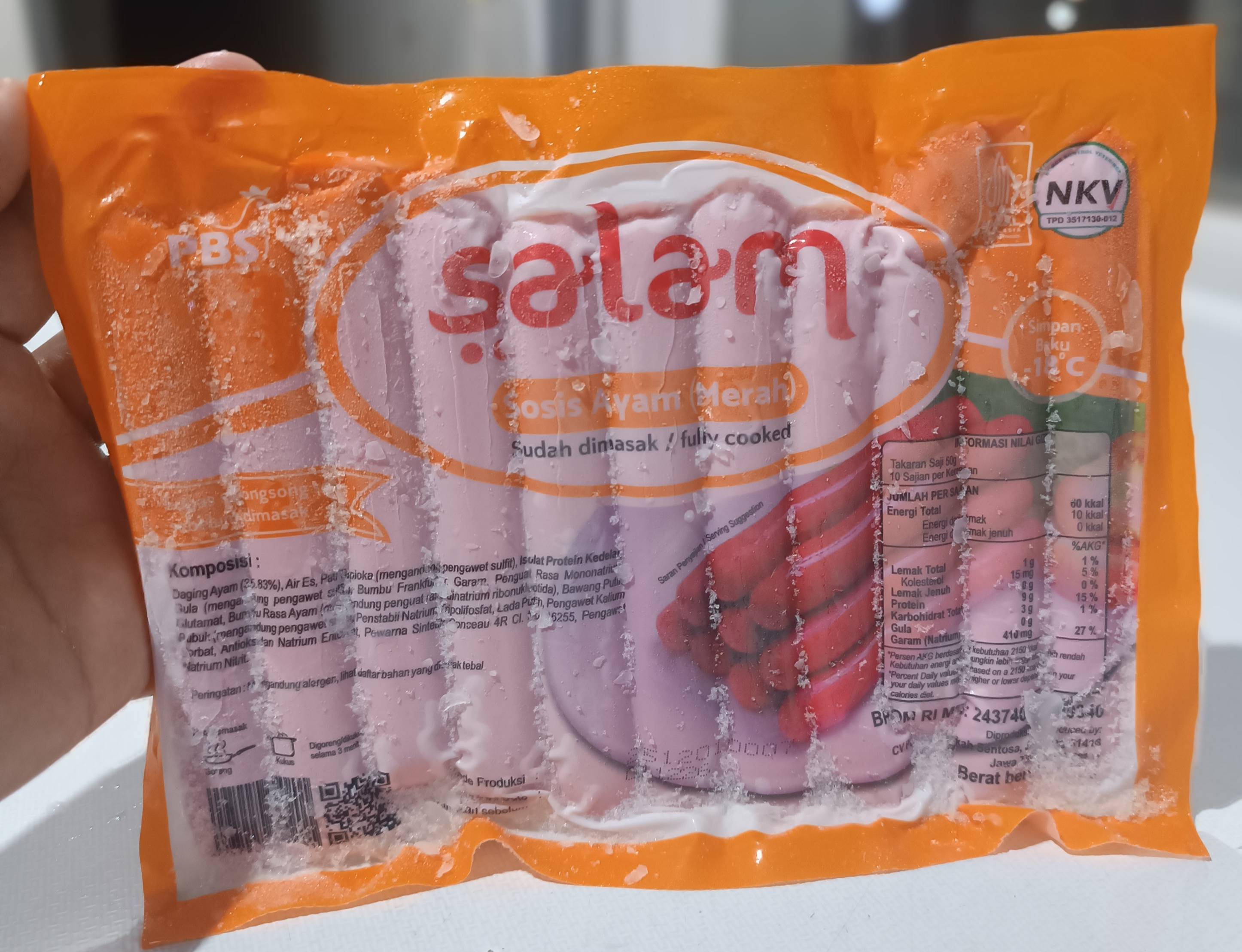 Sosis Salam Ayam Merah 500gr/20