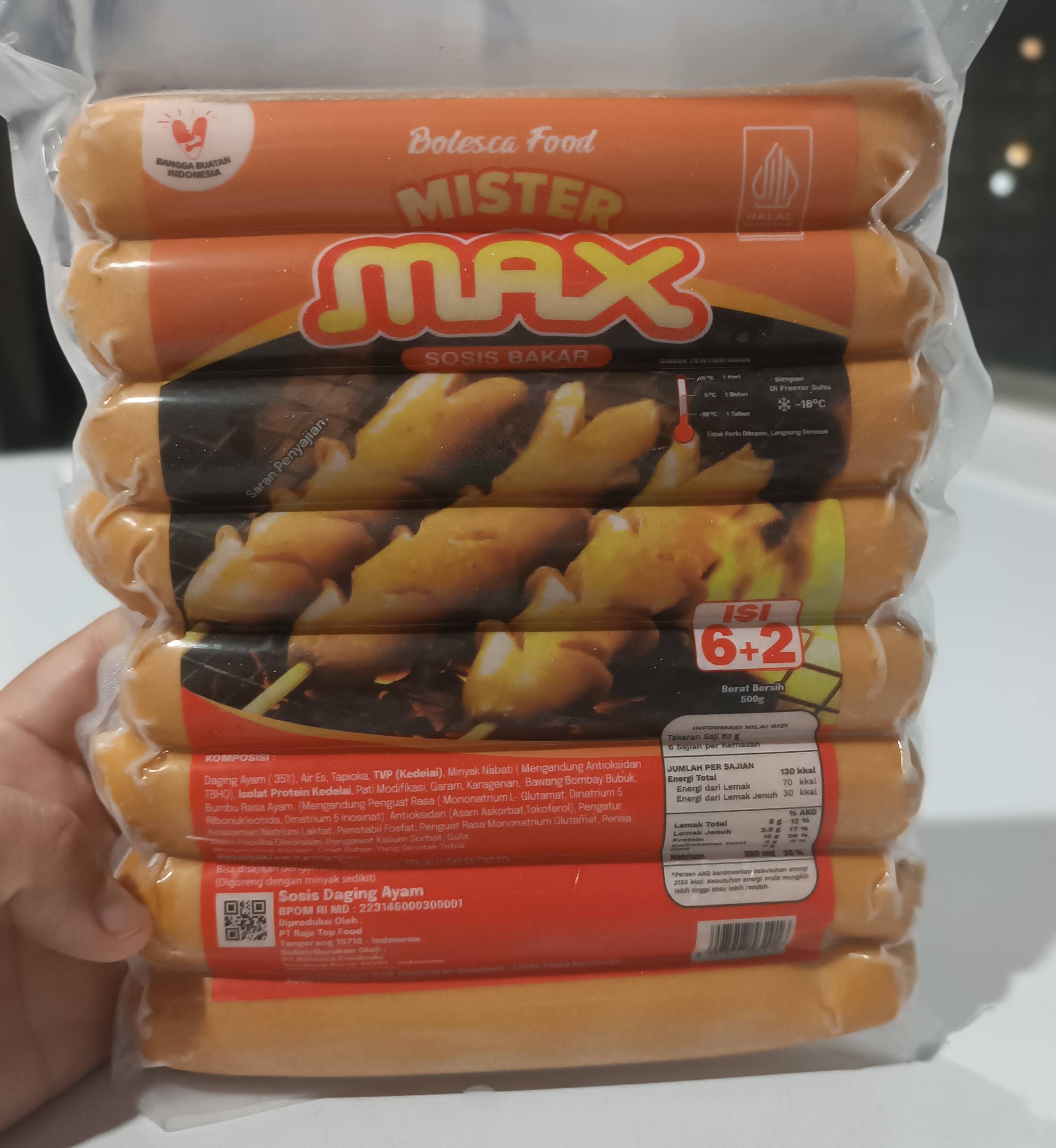 Sosis mister max jumbo 500gr isi 8